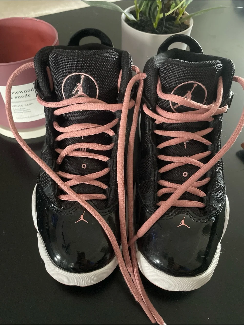 Nike Air Jordan 6 Rings Black Rust Pink Sneakers Retro